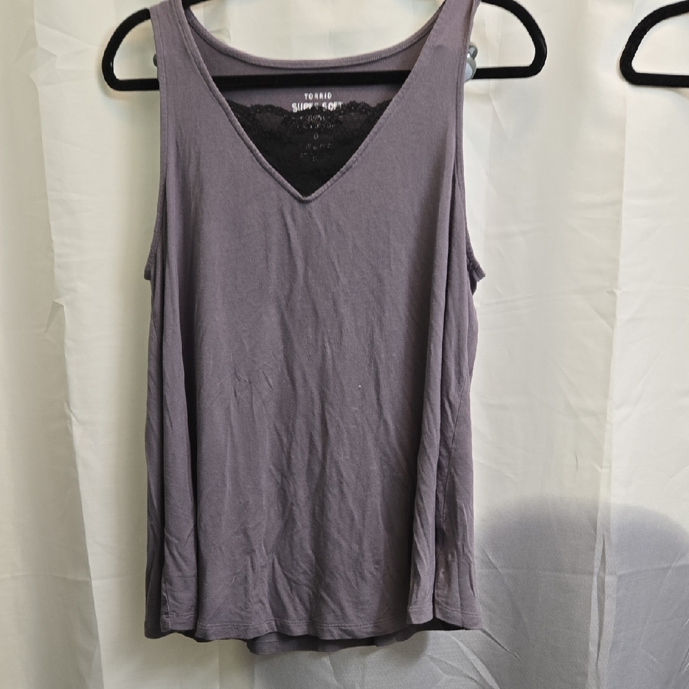 Torrid Gray Sleeveless Tank Top